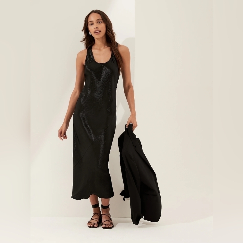BANANA republic bias cut  Satin Dress
